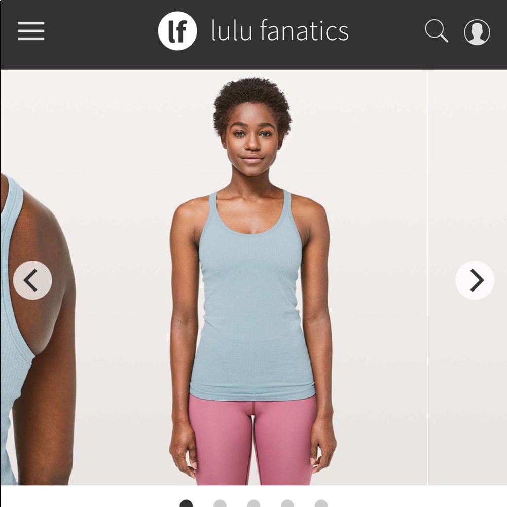 Lululemon Ebb to Street Tank Cropped